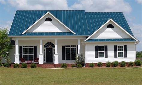 white metal roof on blue house|black metal roof colors.